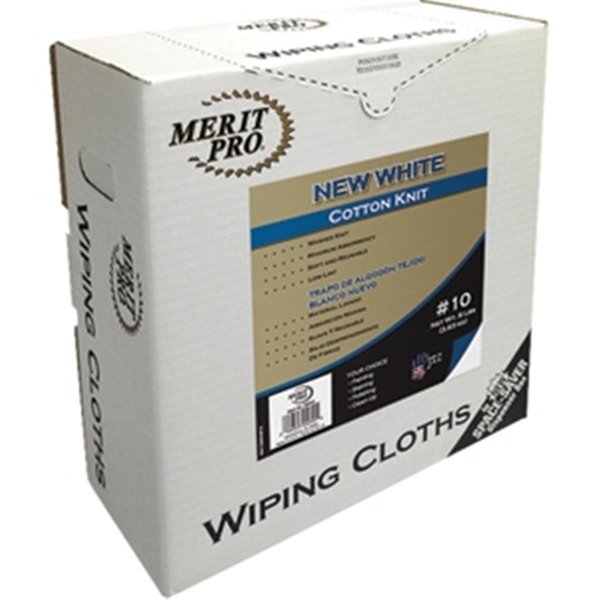 Merit Pro 55 White Cotton Knit Wiping Cloth 094325000555